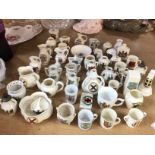 A collection of crested ware