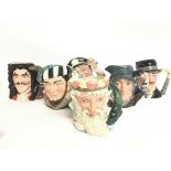 A collection of Royal Doulton character jugs inclu