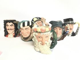 A collection of Royal Doulton character jugs inclu