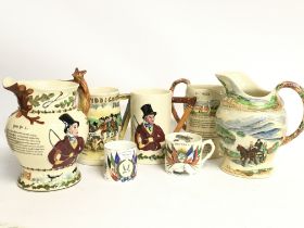 Crown Devon Fieldings musical jugs and World War O