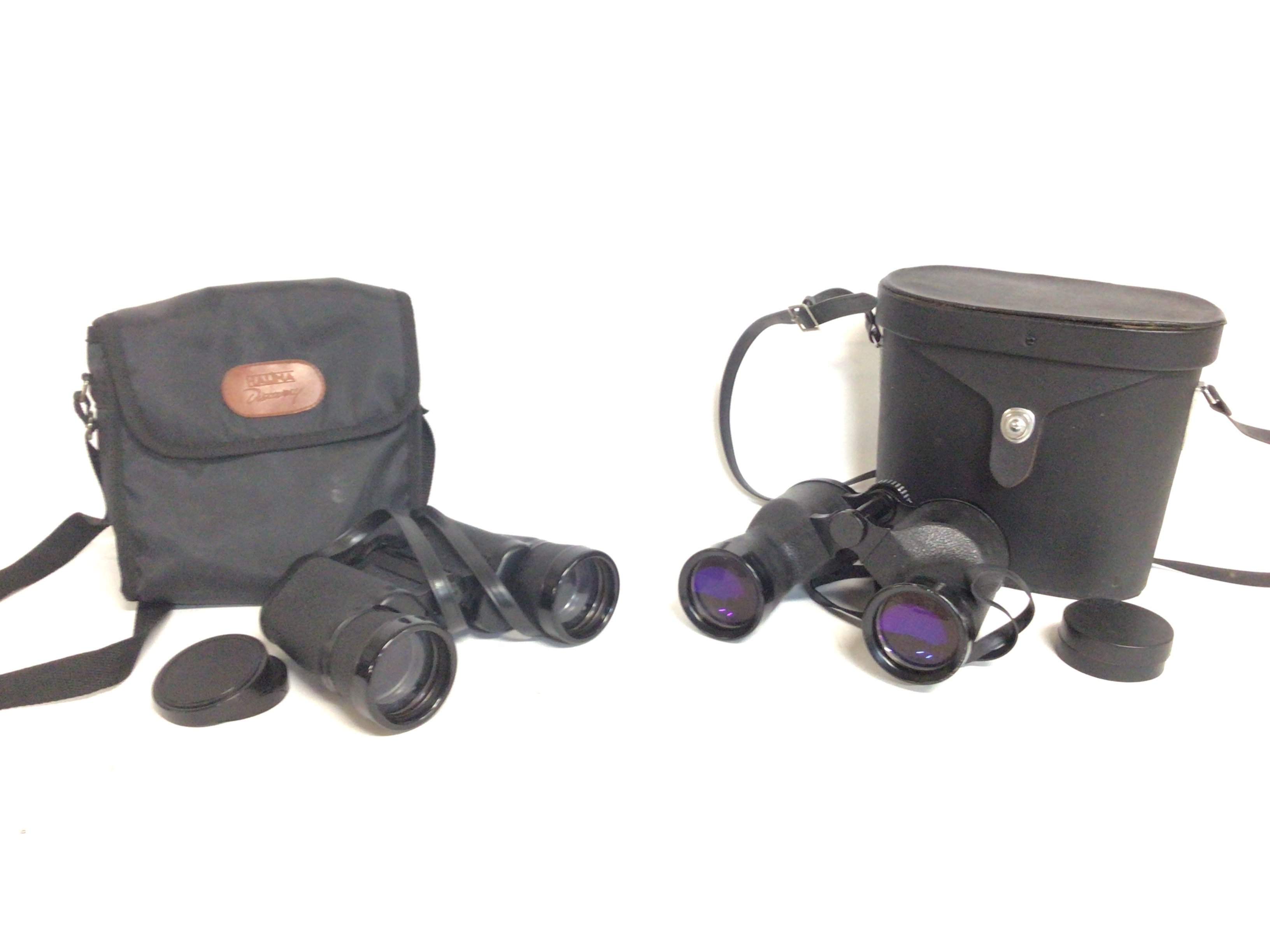 A pair of Ascot binoculars and one other pair of b