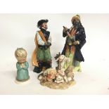 Two royal doulton figures blue bead and cavalier,