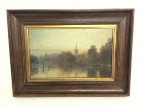 A early Victorian framed oil painting of St Austel