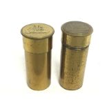 Two cased brass 1/2 inch microscope lenses by J.B