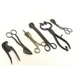 A Collection of various sugar snips, candle stuffe