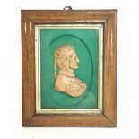 A framed Victorian three dimensional wax picture o