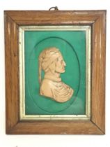 A framed Victorian three dimensional wax picture o