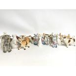 A large Collection of various Jersey pottery cows,