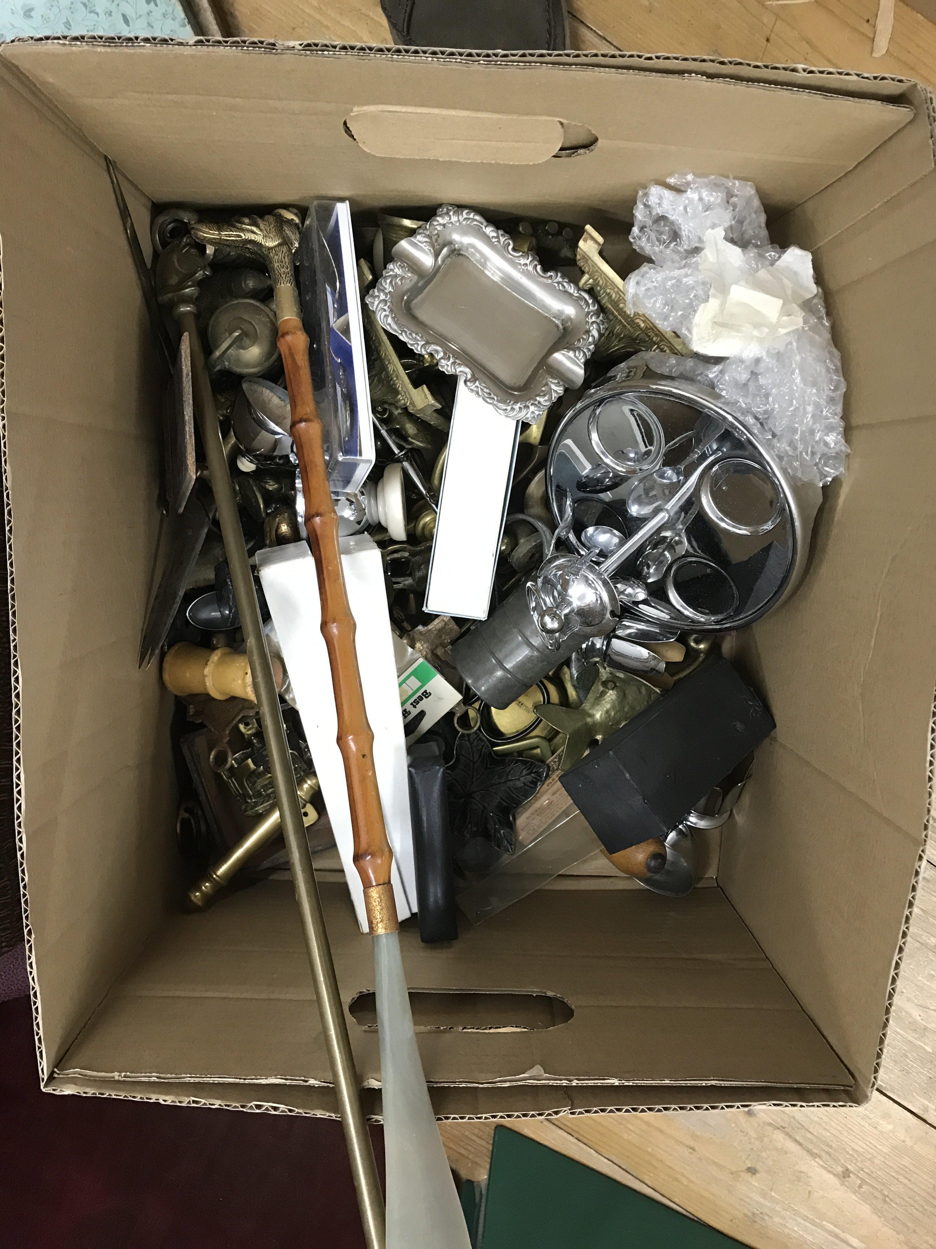Box of mixed metalware and cased cutlery sets - Image 2 of 2