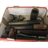 A pair of American military antique binoculars wit