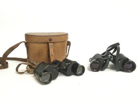 Military binoculars including Russian soviet 8x30
