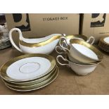 A Wedgwood Ascot dinner service comprising six cup