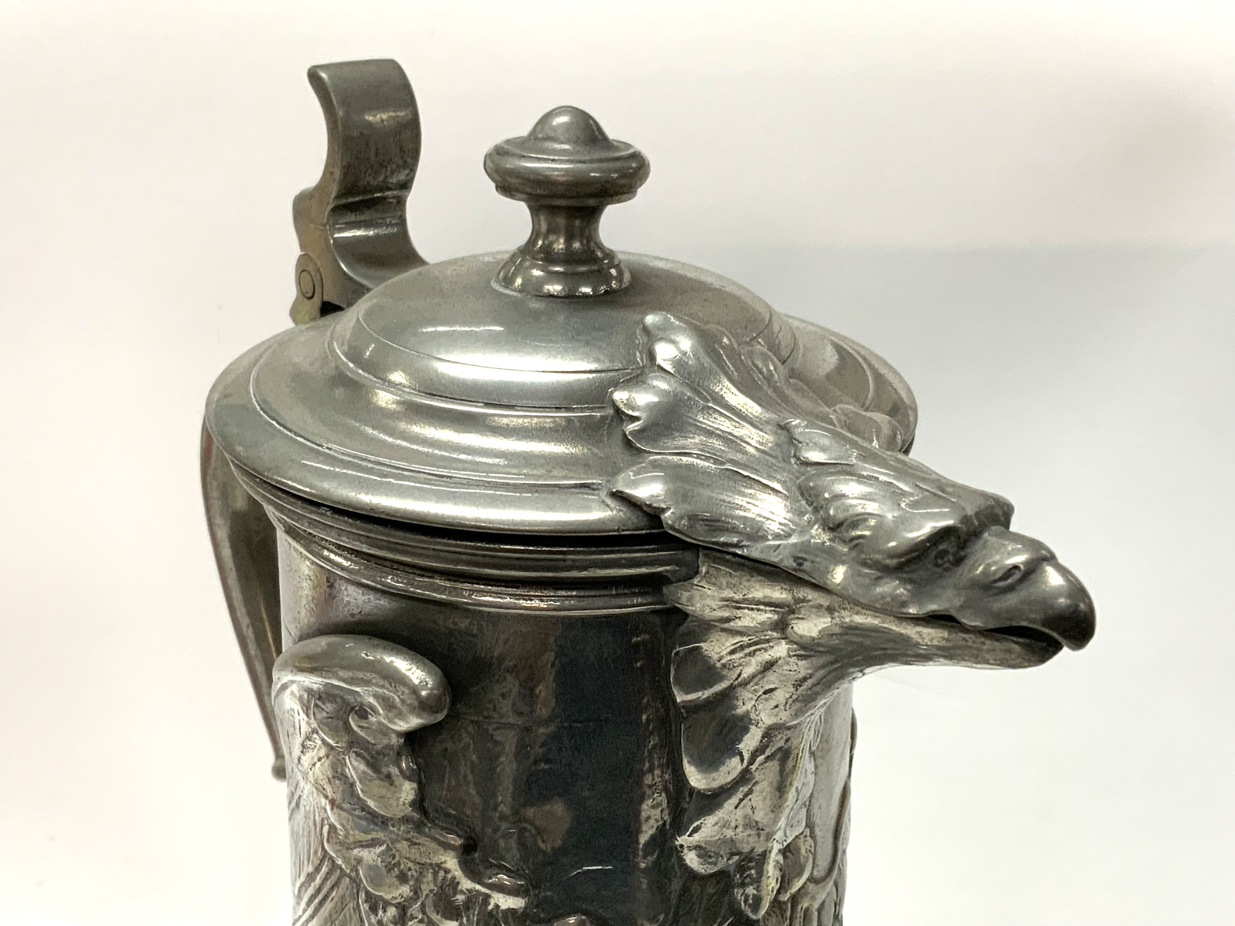 A large Kayserzinn German pewter stein, 35cm. (C) - Image 2 of 3