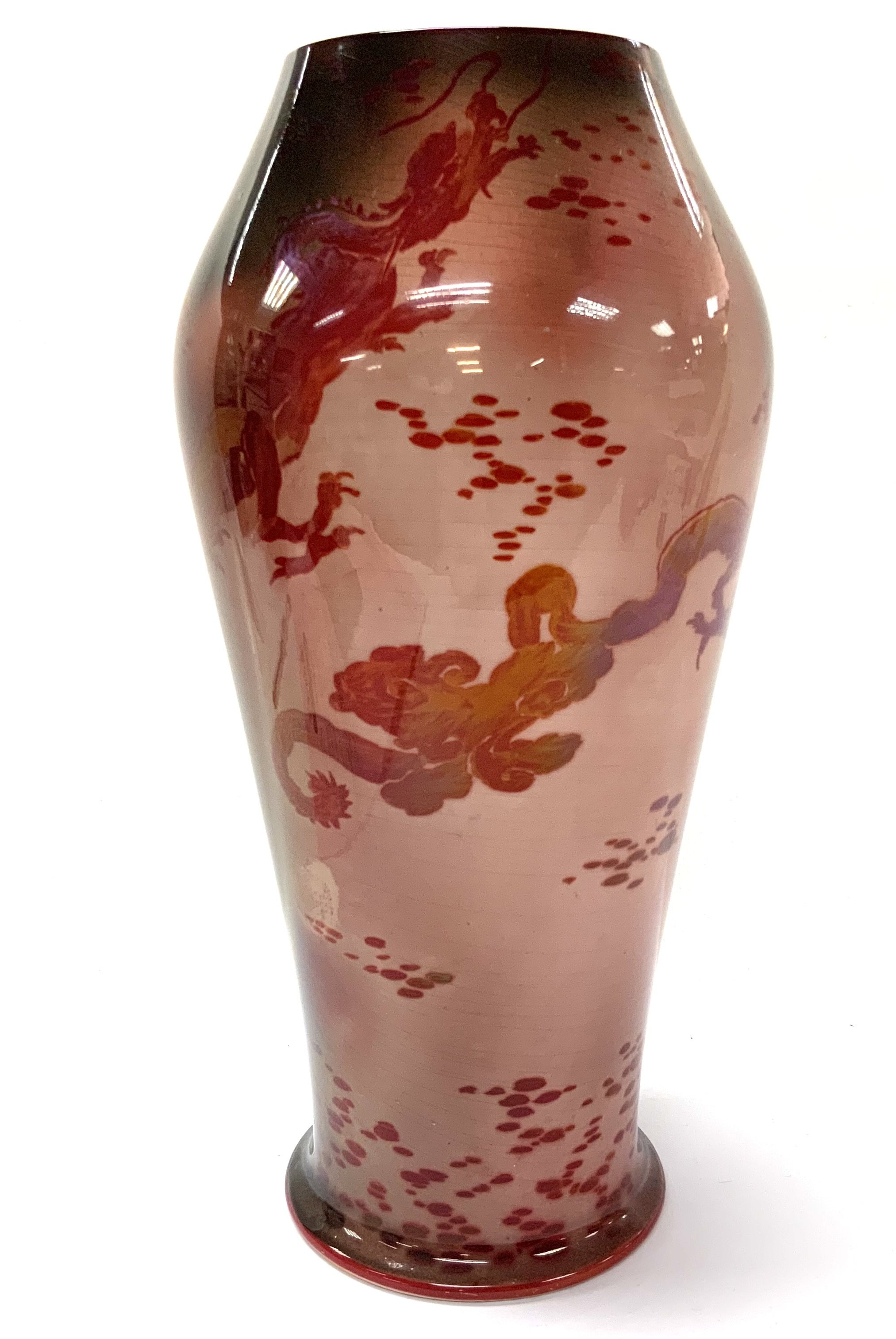 A Bernard Moore FlambÃ© vase with Dragon decoratio
