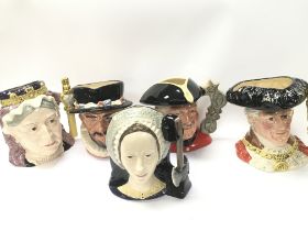 A collection of Royal Doulton character jugs inclu