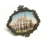 An antique framed mother of Pearl Milan Cathedral