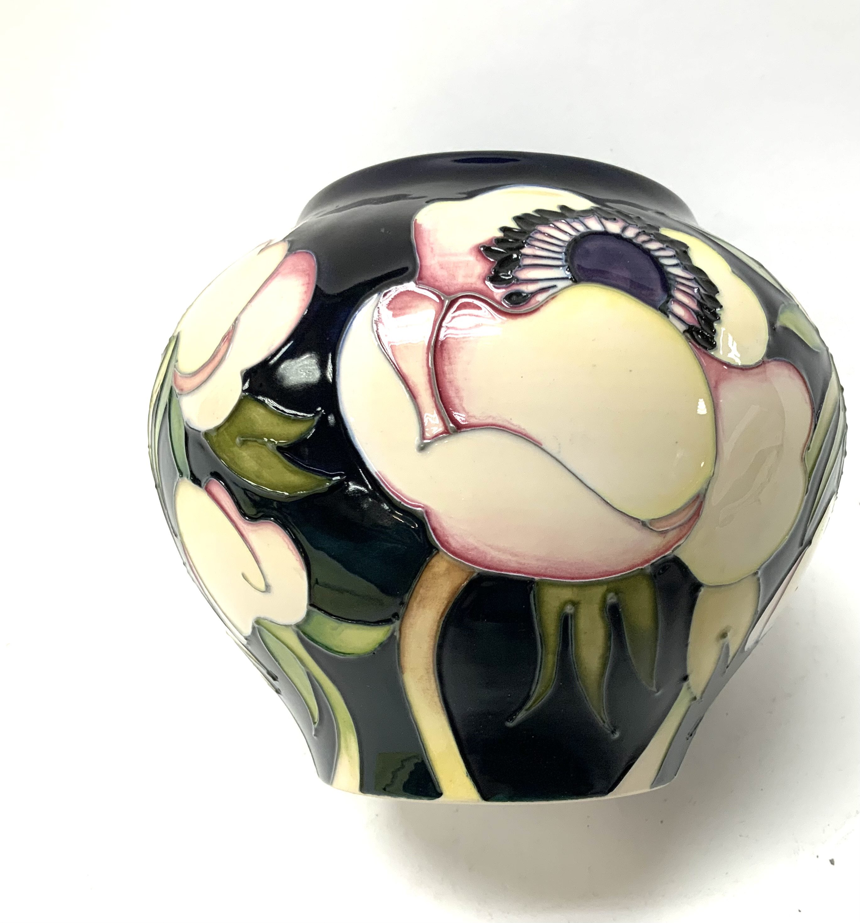 A 2013 Moorcroft Anemone pattern vase designed by