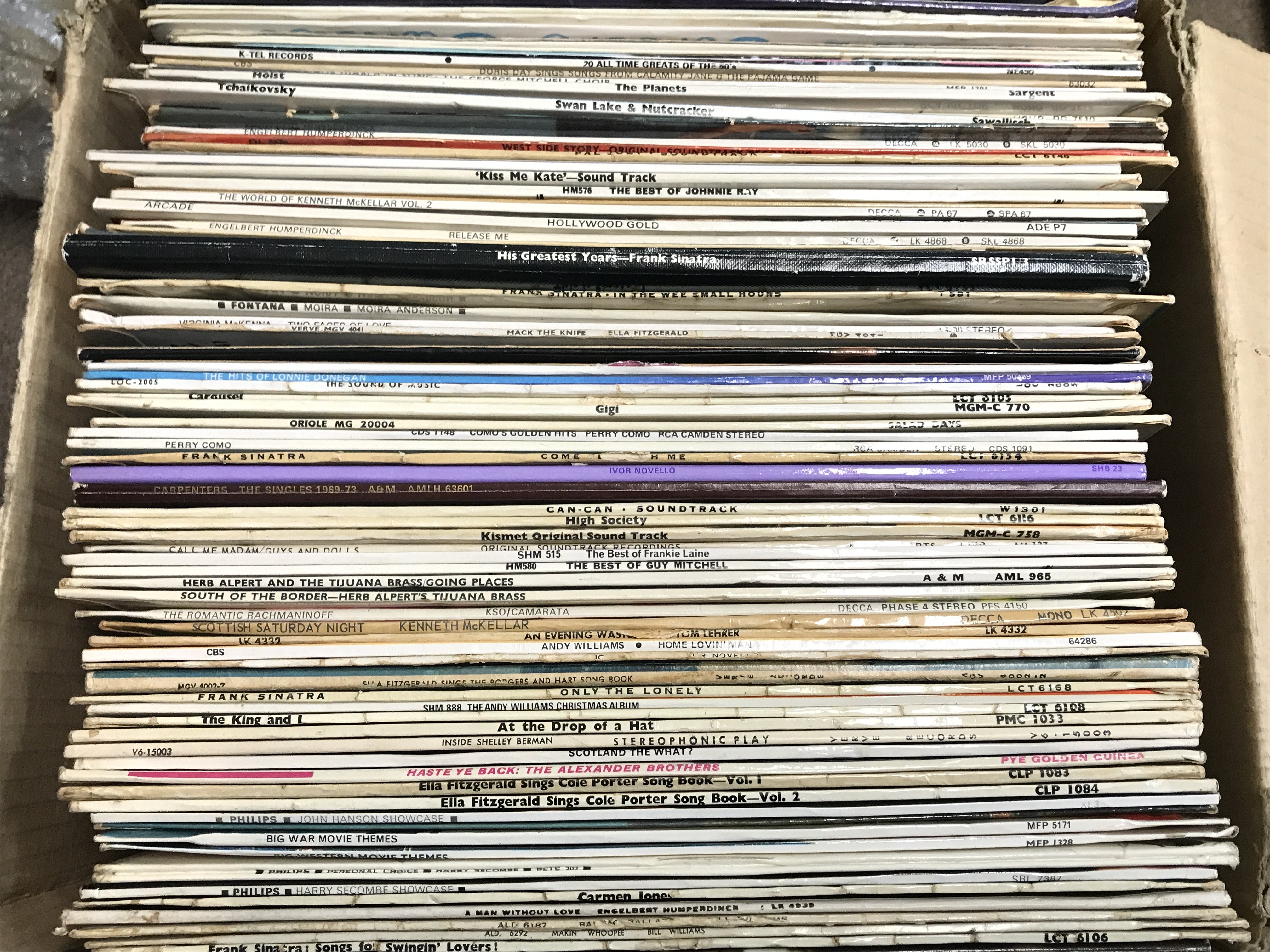 A Collection of vintage vinyl records including Fr