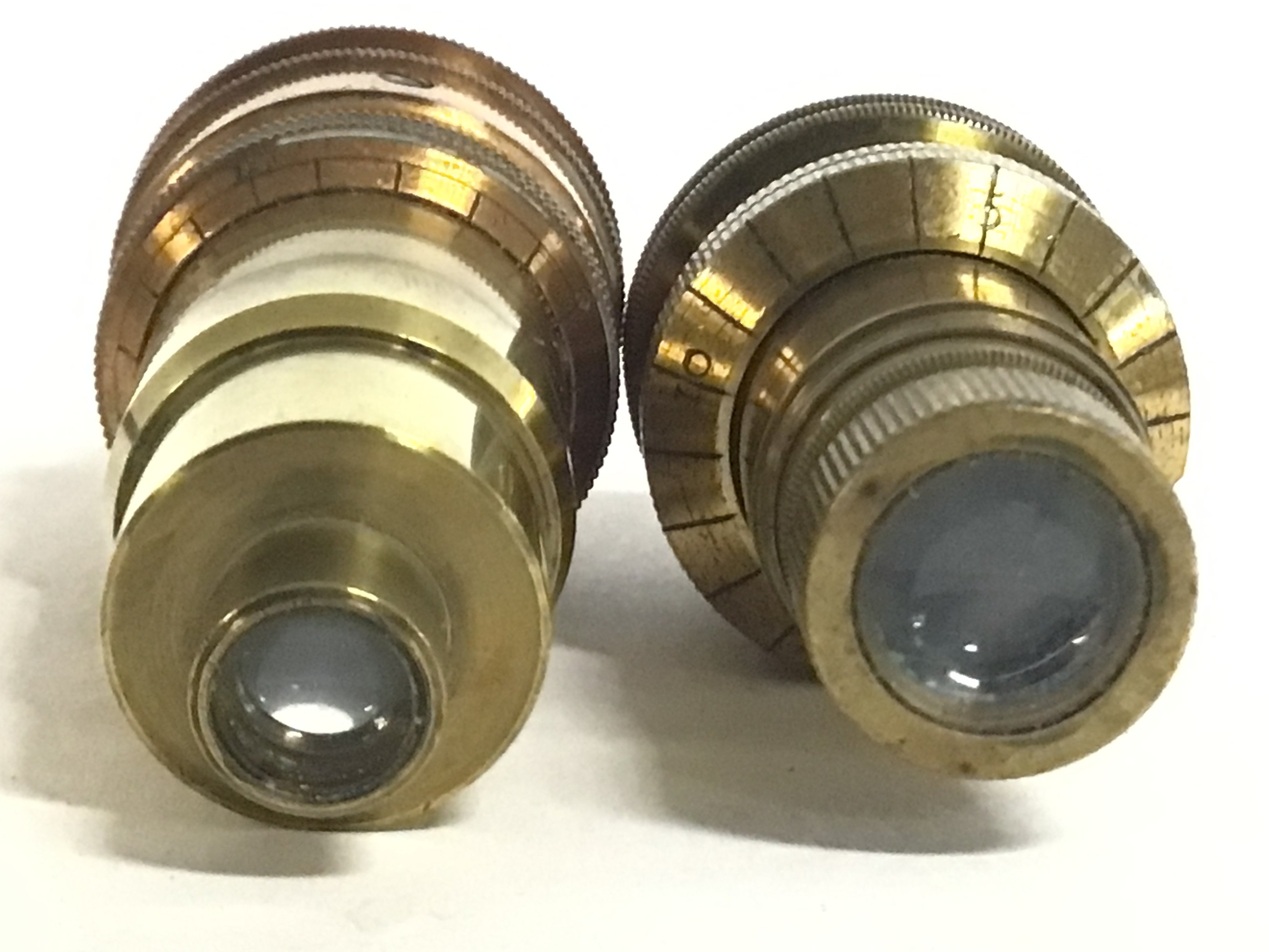 Two cased brass 1/2 inch microscope lenses by J.B - Image 7 of 7