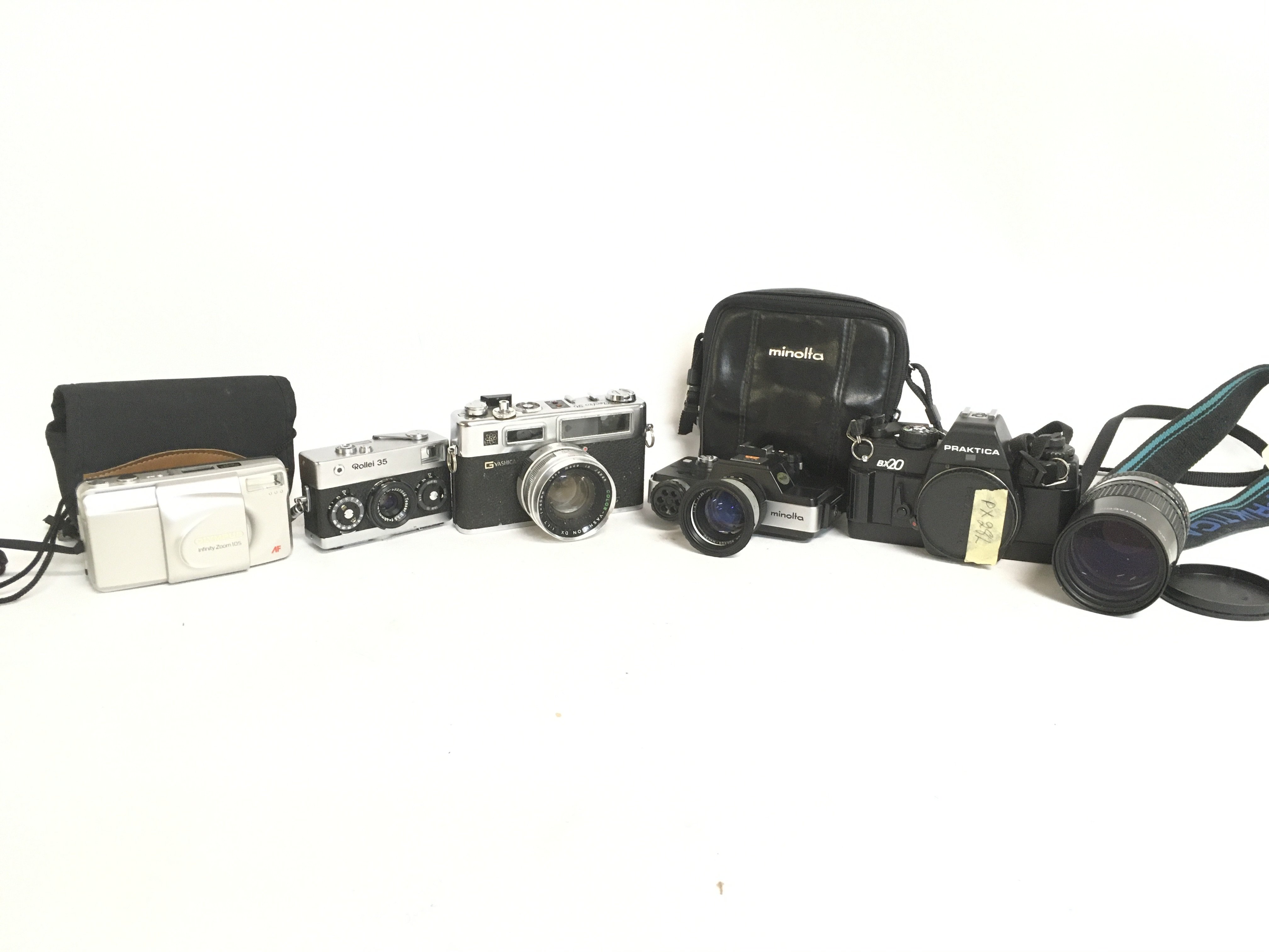Vintage cameras and accessories including a Yashic - Bild 4 aus 4