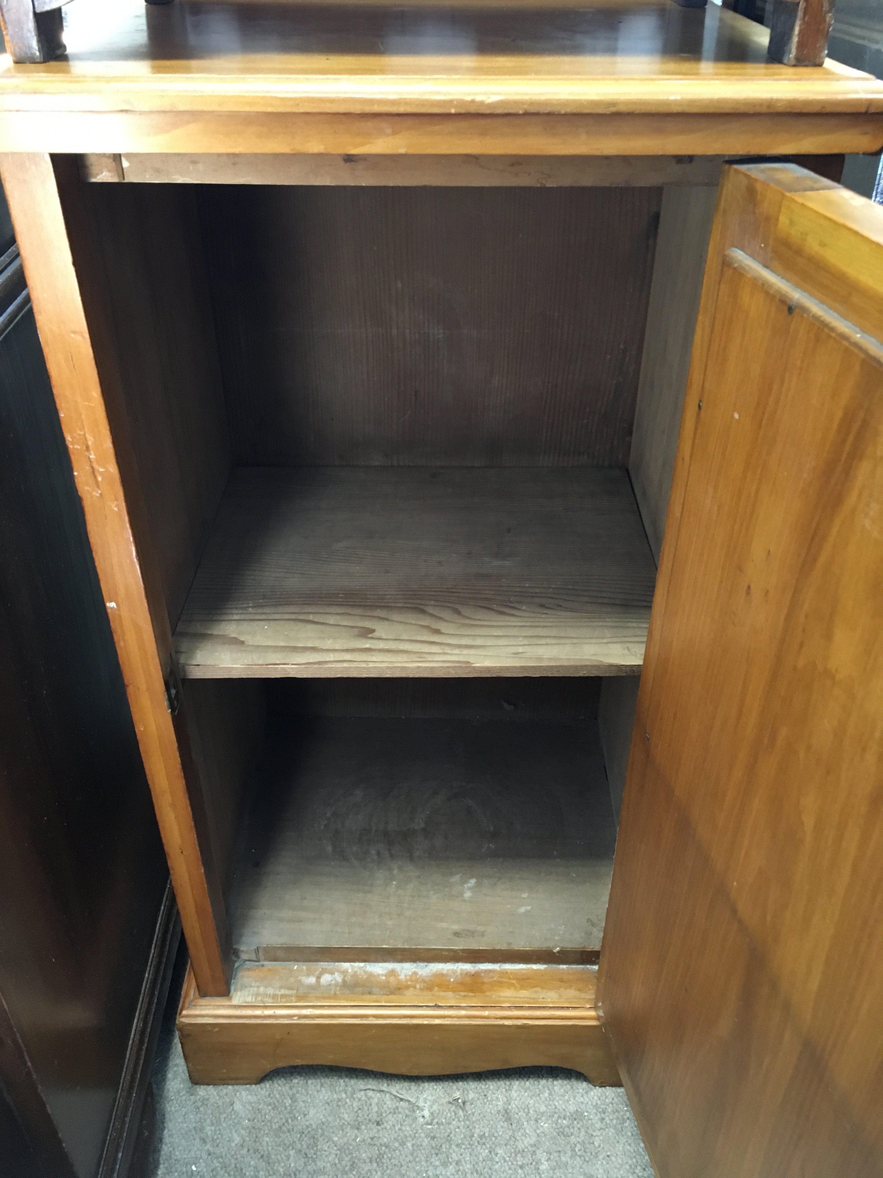 A satin walnut bedside cabinet. approx 77cmx41cm. - Image 2 of 2
