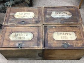 Late 19th century Deed boxes, 1880, 1879, 1886, 18