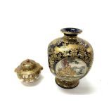 A Satsuma pottery vase, circa 1890, Meiji Period.