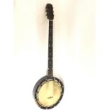 A cased Windsor eclipse model 10 Banjo. 90cm long.