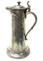 A large Kayserzinn German pewter stein, 35cm. (C)