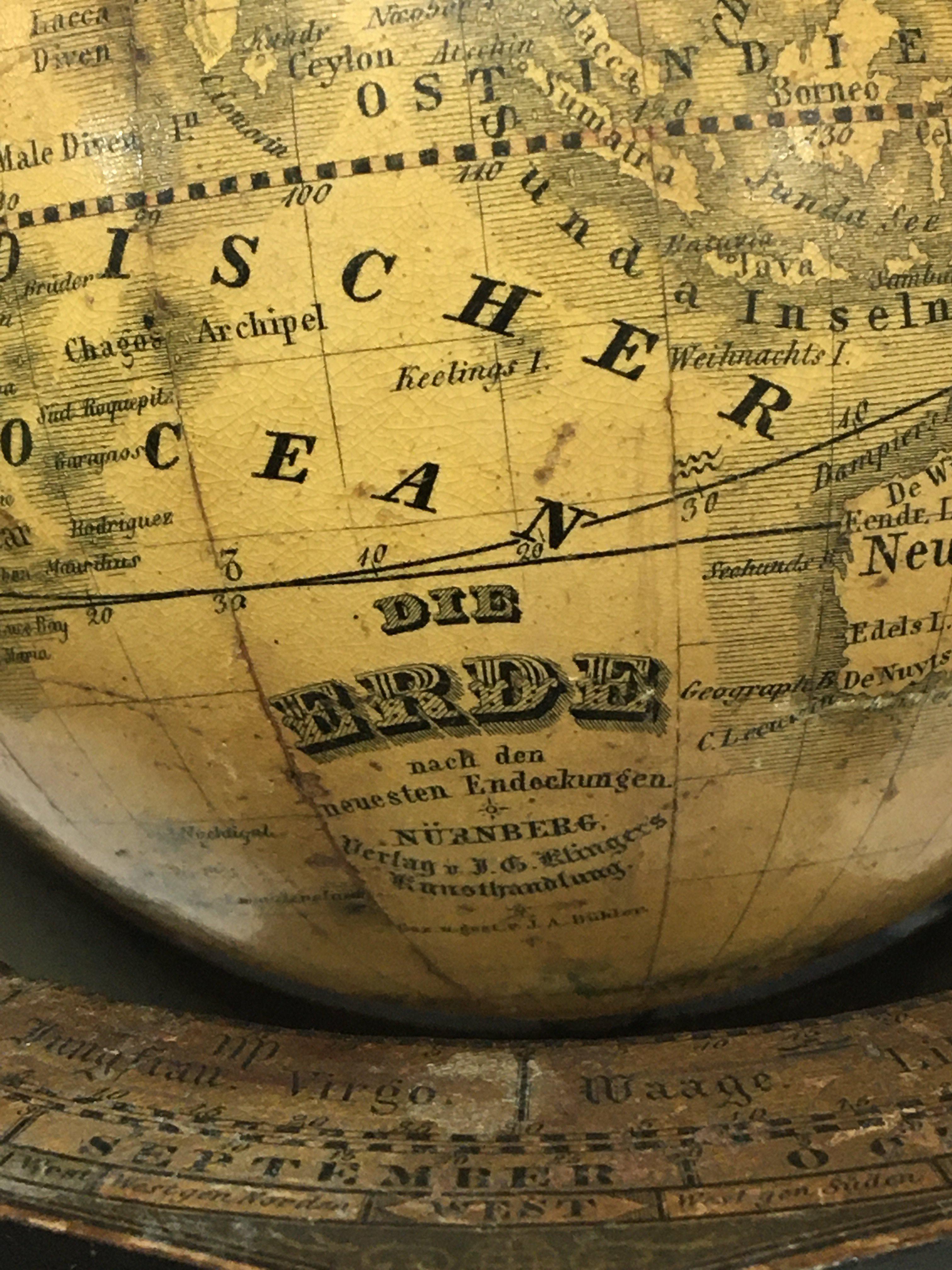 A 19th Terrestrial Globe 4inch set in a measured b - Image 2 of 5