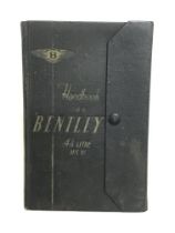 A 4 1/2 litre Bentley glove box manual. Postage ca