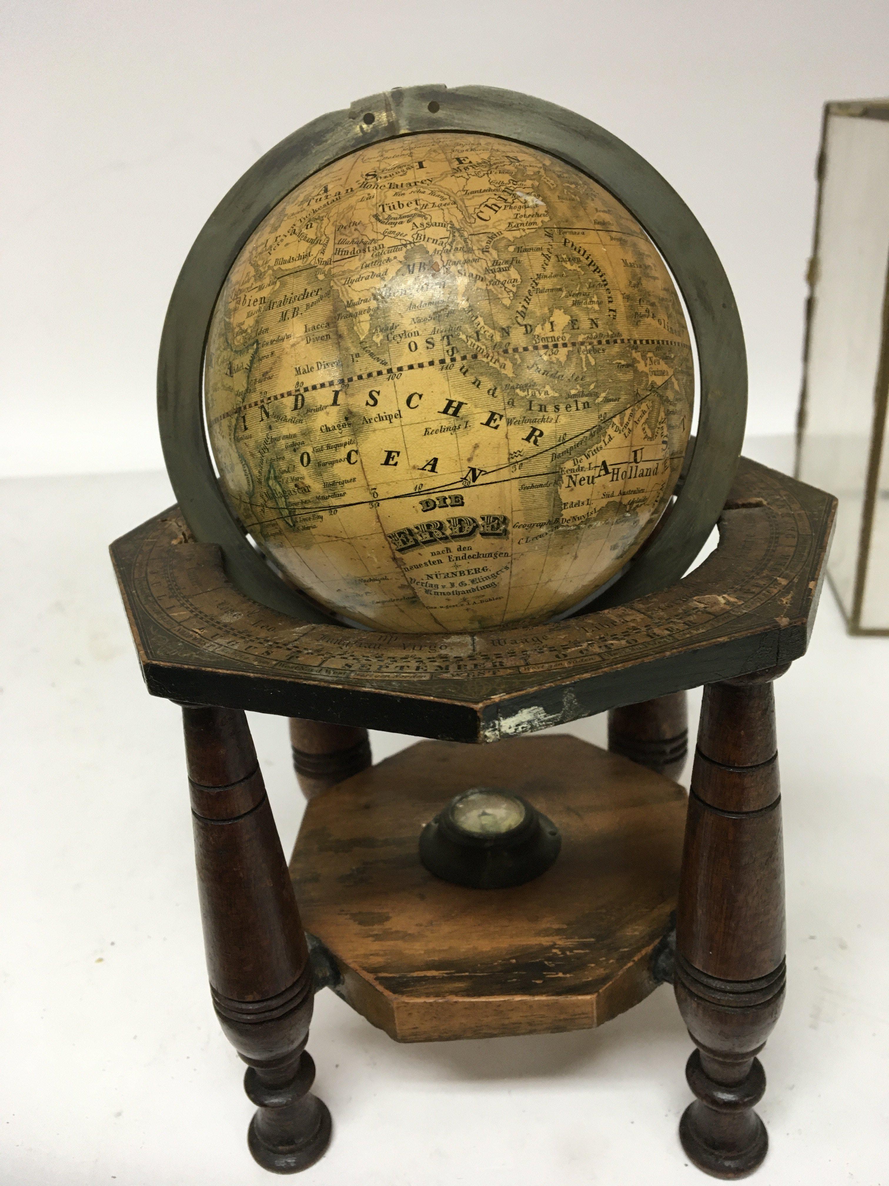 A 19th Terrestrial Globe 4inch set in a measured b