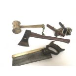 A Collection of Victorian carpenter tools, a Tenno
