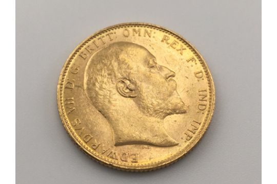 A 1907 full sovereign with Melbourne mint mark. Po - Image 2 of 4