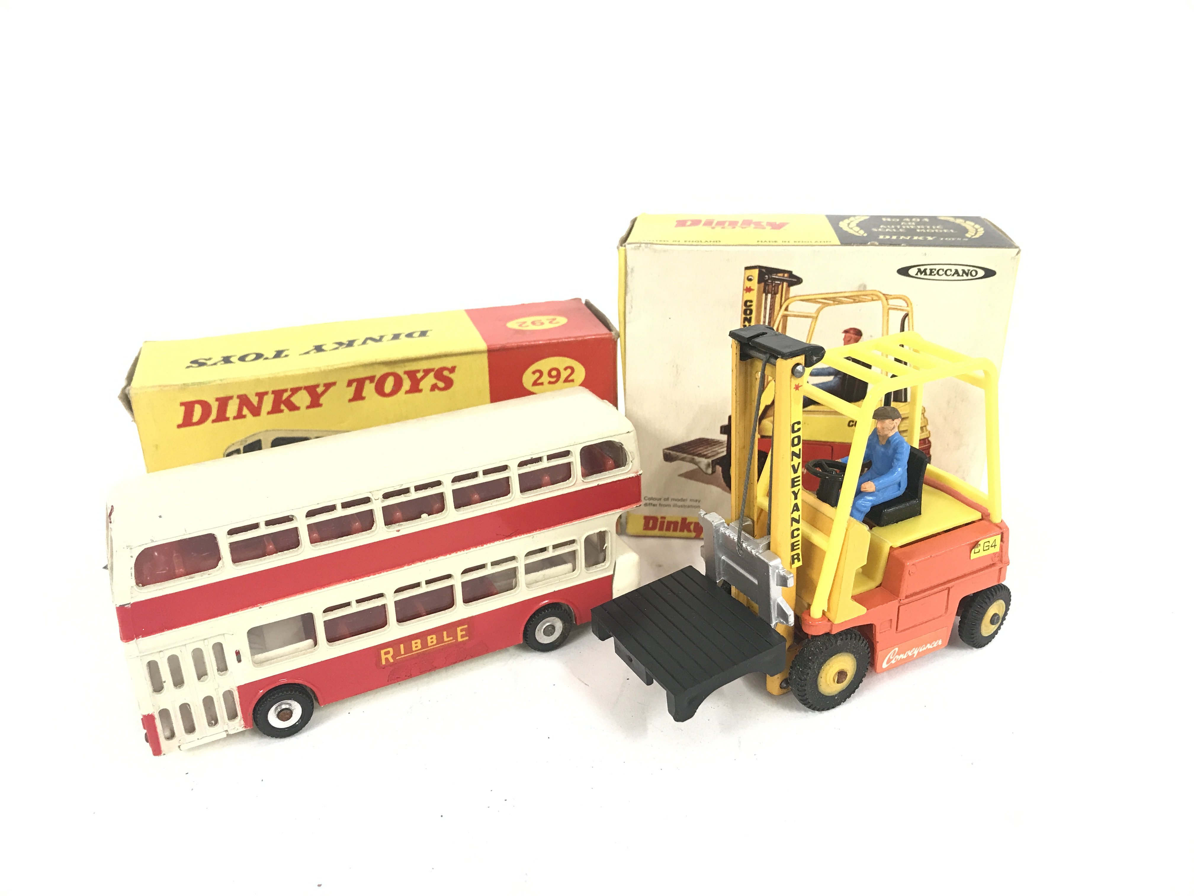 A Boxed Dinky Leyland Atlantean Bus #292 and a Con