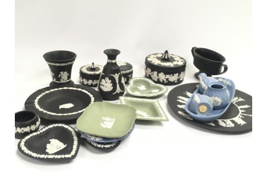 A Collection of Wedgwood items including dishes, v