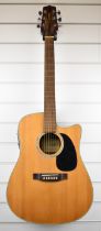 Takamine EG530SC electro-acoustic guitar with abalone inlay and faux ivory decoration