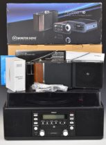 Teac LP-R400 multi music player / CD recorder, and a Monitor Audio Wi/Fi/DAB/FM radio system