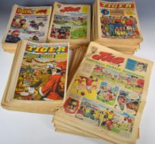 Over two hundred Jag and Tiger / Jag comics dating 1968-1971, appears a complete run to include