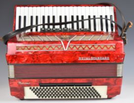 Royal Standard Montana 21 key accordion in red pearloid finish, with hard case