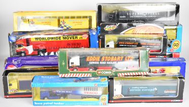 Seventeen mostly Corgi diecast model heavy goods vehicles to include ERF Curtainside Eddie