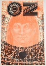 Martin Sharp advertising poster for Oz Number Four, 77 x 50cm