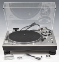 Technics SL-1200GR direct drive turntable / record player, with Perspex cover, power lead, slipmat