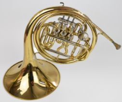 French horn by Anborg of Como, Italy supplied by Paxman, in hard case