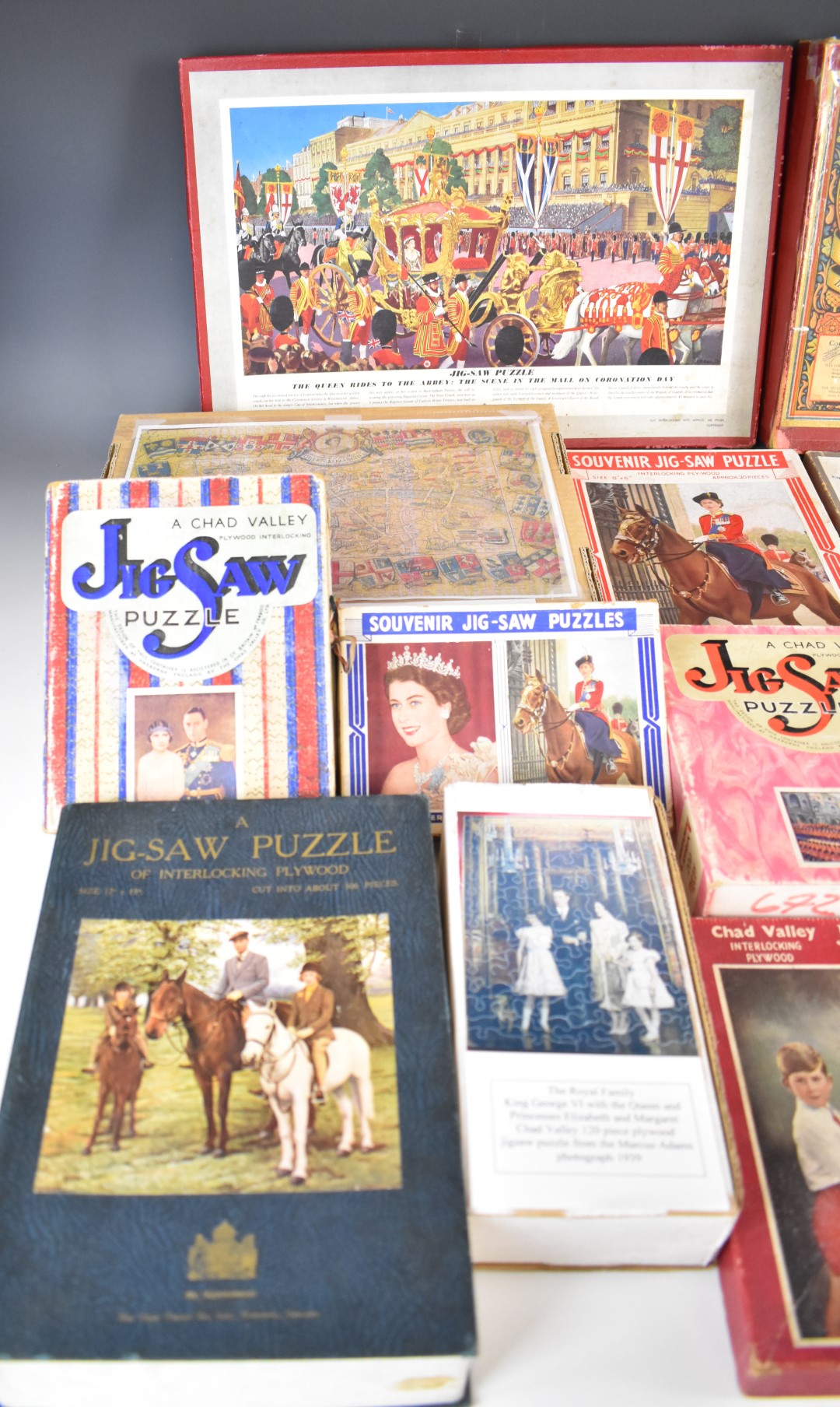 Twelve Royal interest Chad Valley vintage wooden jigsaw puzzles including trooping the colour, - Image 2 of 4