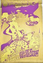 Hapshash and the Coloured Coat 1967 'UFO Coming' psychedelic poster advertising two dates at
