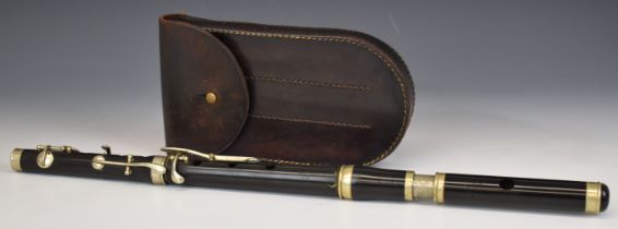 H Y Potter & Co six-key military flute stamped 'H.Y. Potter & Co. 35 West Charing Cross London',