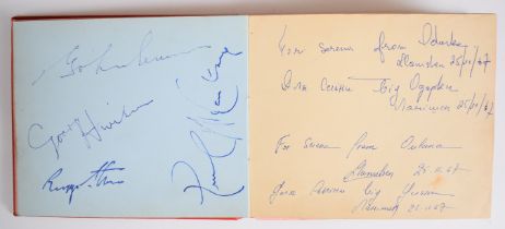 An autograph album with Beatles signatures in the hand of a member of the Beatles entourage,