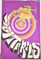Anthony Litri designed 1960/70s 'Sagittarius' psychedelic poster printed by Mills and Allen, 75 x