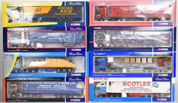 Eight Corgi Limited Edition Collectibles 1:50 scale diecast model haulage vehicles to include